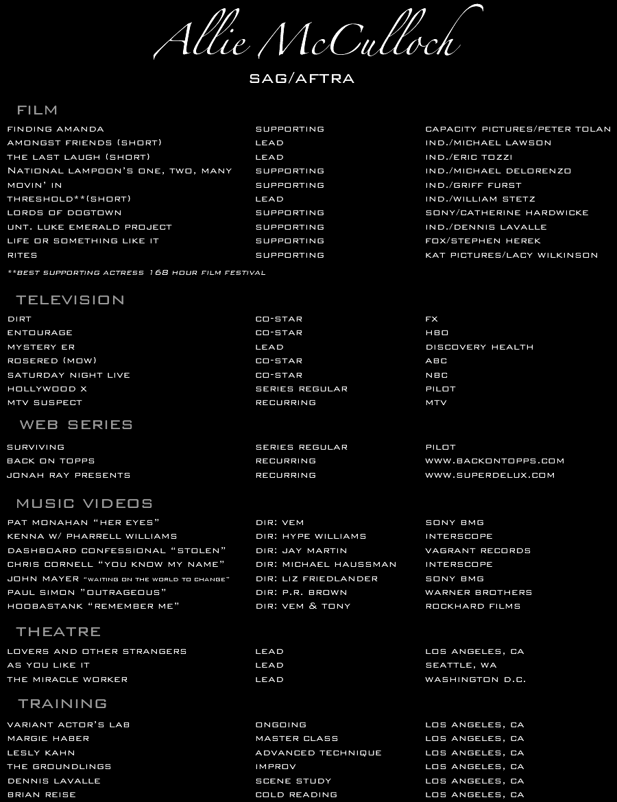 allie resume